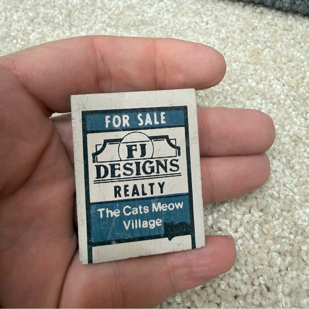 Vintage Cat's Meow FJ Designs Realty‎ for sale sign